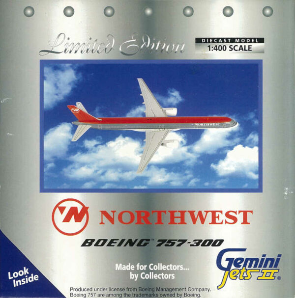 Boeing 757-300 Northwest Airlines N583NW Gemini Jets GJNWA365 / 3557472 1:400