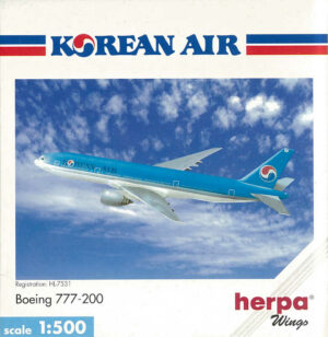 Boeing 777-200 Korean Air HL7530 Herpa 506458 1:500 - MW-Moba