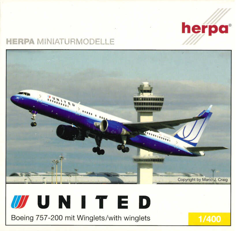Boeing 757-200 mit Winglets United Air Lines N517UA Herpa 562003 1:400