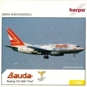 Boeing 737-600 Lauda Air "Tirol" OE-LNM Herpa 561297 1:400