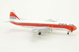 Alternative view of Lockheed L-188 Electra PSA N6118A Herpa 561433 1:400