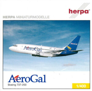 Boeing 737-200 Aerogal HC-CEQ Herpa 562072 1:400