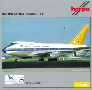 Boeing 747SP South African Airways ZS-SPB Herpa 562133 1:400