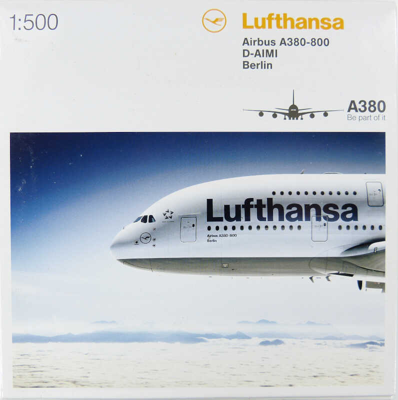Flugzeugmodell D-AIMI Lufthansa LIMOX 1/200 Airbus A380-800 "Berlin" OVP 