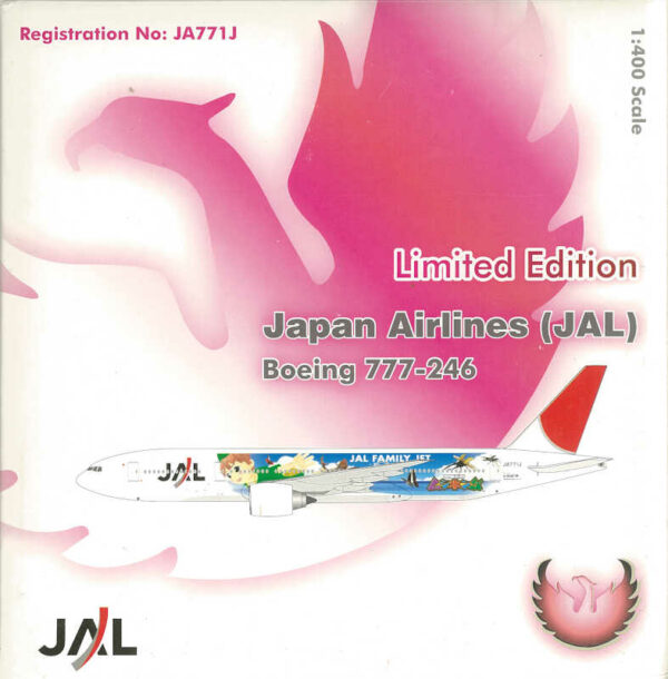 Boeing 777-246 JAL Japan Airlines "JAL Family Jet" JA771J Phoenix 1:400