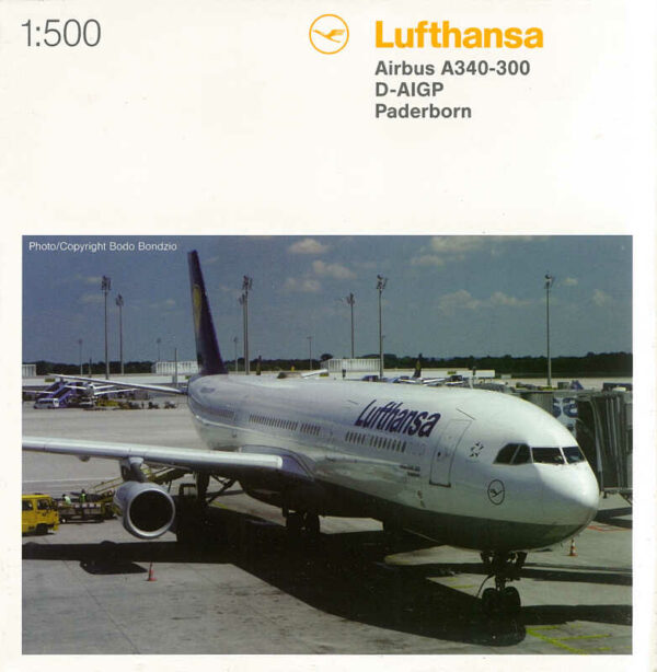 Airbus A340-300 Lufthansa D-AIGP "Paderborn" Herpa 516549-001 1:500