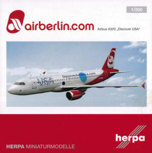 Airbus A320 Airberlin "Discover USA" D-ABNB Herpa 557306 1:200