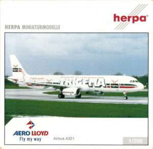 Airbus A321 Aero Lloyd "Trigema" D-ALAK Herpa 550680 1:200