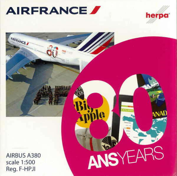 Airbus A380-800 Air France "80th Anniversary" F-HPJI Herpa 524667 1:500