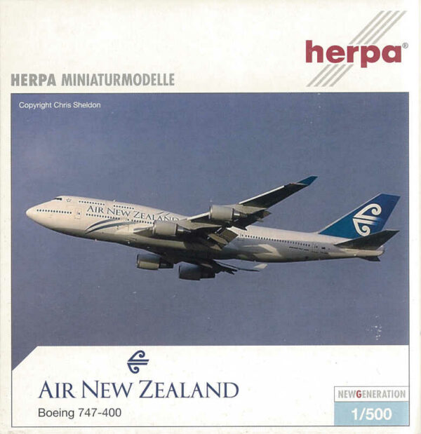 Boeing 747-400 Air New Zealand ZK-NBV Herpa 500678 1:500