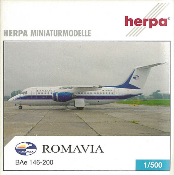 BAe 146-200 Romavia YR-BEA Herpa 509695 1:500