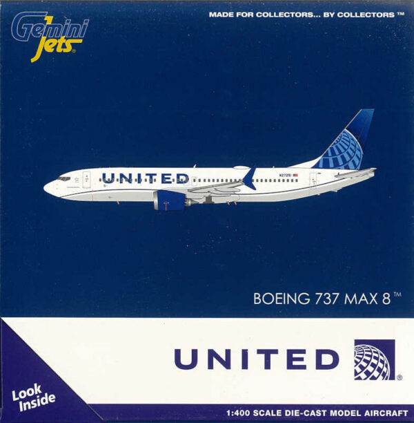 Boeing 737 Max8 United Airlines N27251 Gemini Jets GJUAL2049 1:400