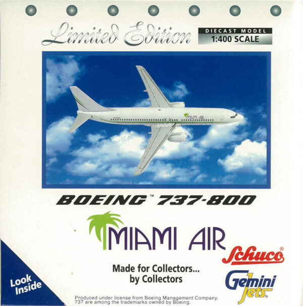 Boeing 737-800 Miami Air N732MA Gemini Jets GJBSK349 / 3557454 1:400