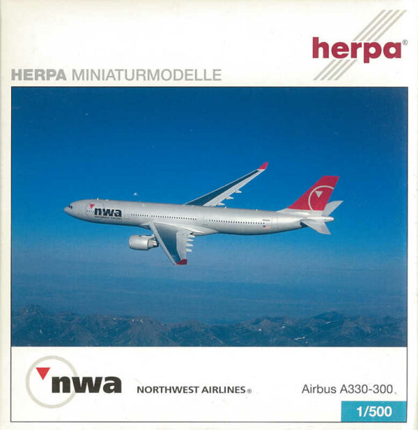 Airbus A330-300 NWA Northwest Airlines N802NW Herpa 502009 1:500