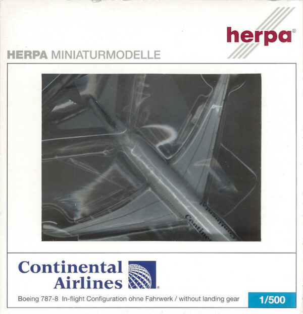 Boeing 787-8 Continental Airlines Herpa 505345 1:500