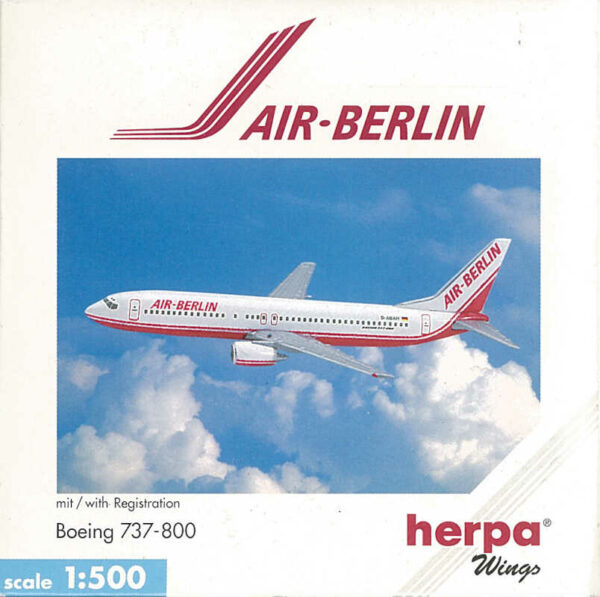 Boeing 737-800 Air Berlin D-ABAT Herpa 511193 1:500