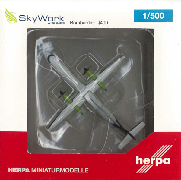 Bombardier Q400 Sky Work Airlines HB-JIK Herpa 524377 1:500