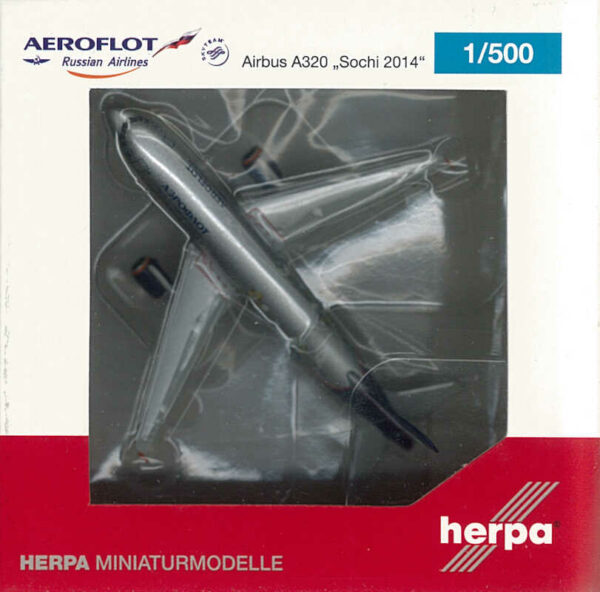 Airbus A320 Aeroflot "Sochi 2014" VP-BZP Herpa 524407 1:500