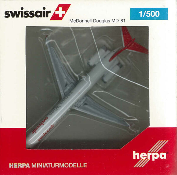 McDonnell Douglas MD-81 Swissair "Servus Wien" HB-IND Herpa 526982 1:500