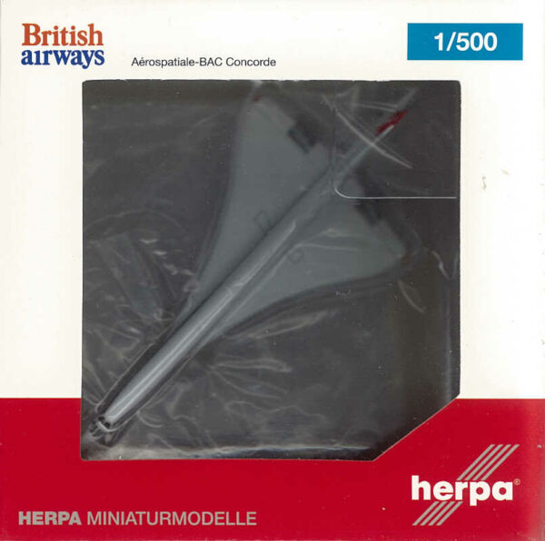 Concorde British Airways G-BOAF "Nose down" Herpa 527477-001 1:500