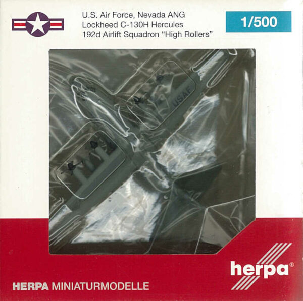 Lockheed C-130H US Air Force Nevada National Guard Reno AB Herpa 530651 1:500