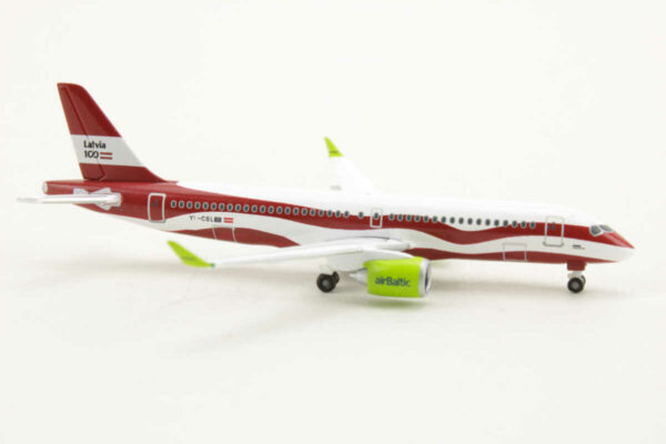 Airbus A220-300 airBaltic "Latvia 100" YL-CSL Herpa 533171 1:500 – Bild 2