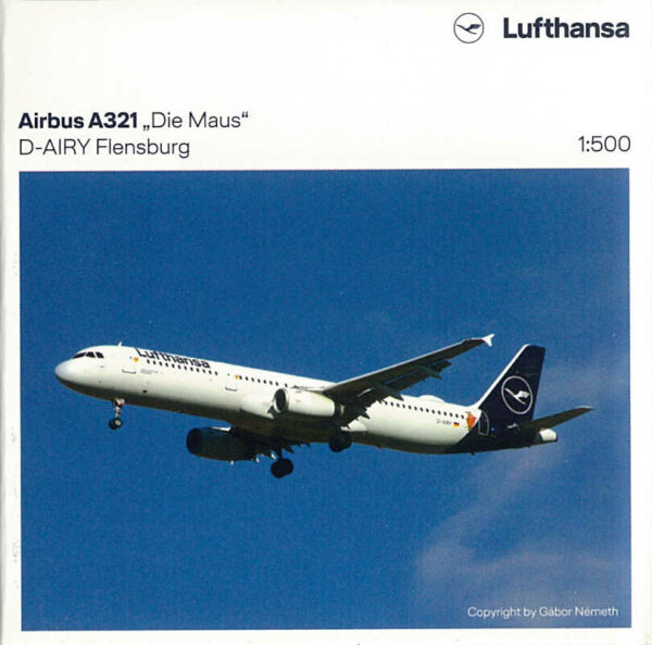 Airbus A321 Lufthansa "Die Maus" D-AIRY Herpa 533621 1:500