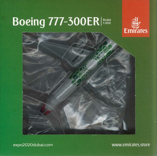 Boeing 777-300ER Emirates "Expo 2020" A6-ENB Herpa 533720 1:500