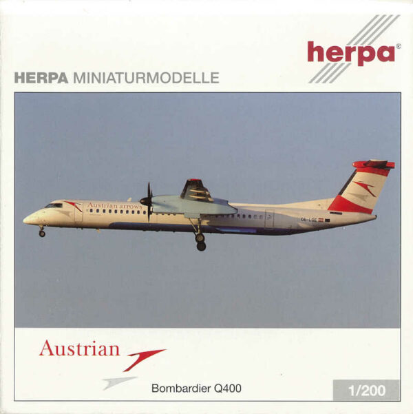 Bombardier Q400 Austrian Arrows OE-LGE Herpa 553391-001 1:200