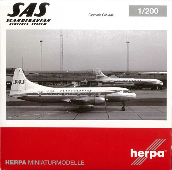 Convair CV-440 SAS Scandinavian LN-KLE Herpa 556507 1:200