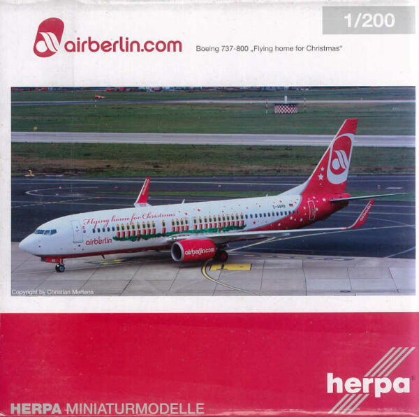 Boeing 737-800 Air Berlin "Flying home for Christmas" D-ABMS Herpa 556811 1:200