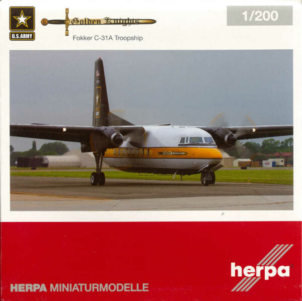 Fokker C-31A Troopship US Army Parachute Team 85-1607 Herpa 557177 1:200