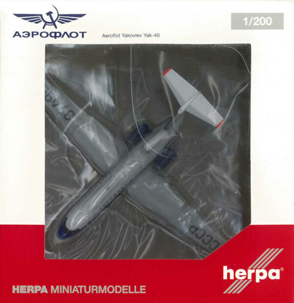 Yakovlev Yak-40 Aeroflot CCCP-87490 Herpa 557290 1:200