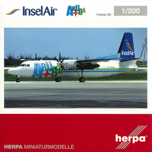 Fokker 50 Insel Air PJ-KVK Herpa 571982 1:200