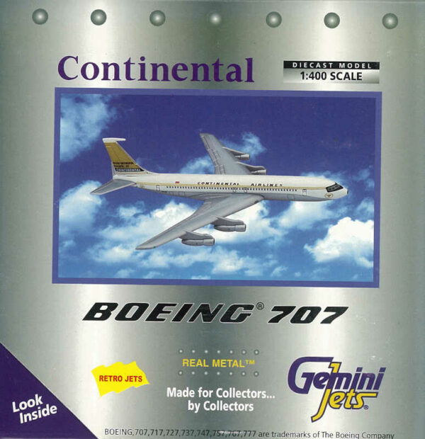 Boeing 707 Continental Airlines N17322 Gemini Jets GJCOA054 1:400