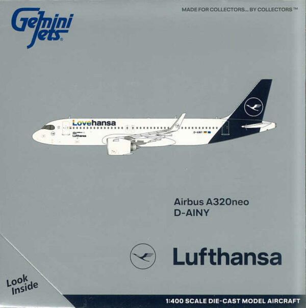 Airbus A320neo Lufthansa "Lovehansa" D-AINY Gemini Jets GJDLH2168 1:400