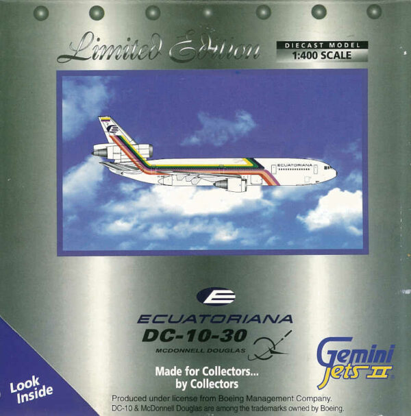 McDonnell Douglas DC-10-30 Ecuatoriana HC-BKO Gemini Jets GJECR435 1:400