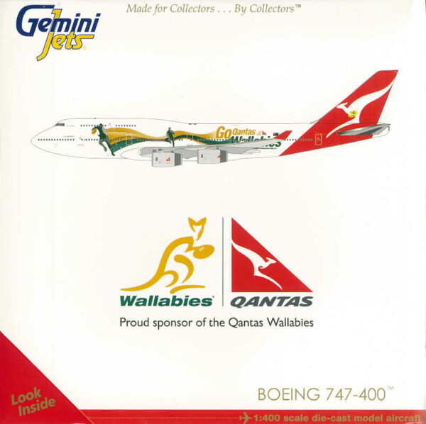 Boeing 747-400 Qantas "Wallabies" VH-OJO Gemini Jets GJQFA1182 1:400