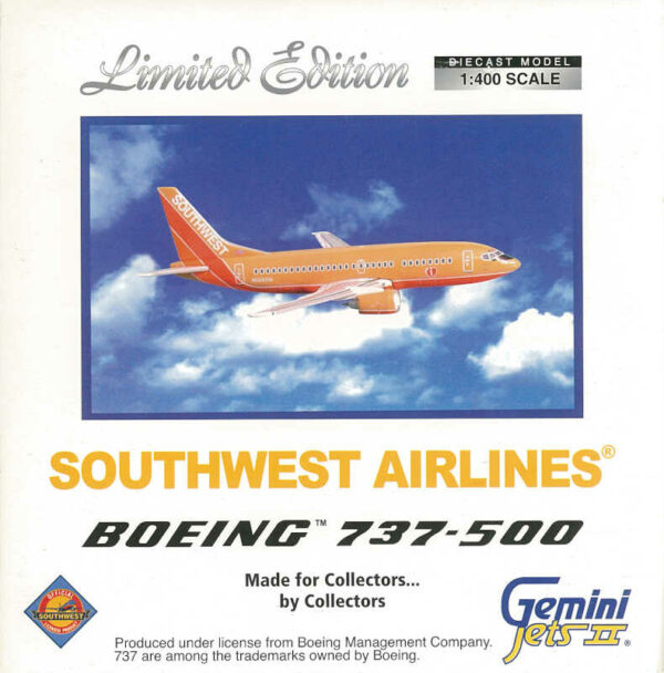 Boeing 737-500 Southwest Airlines N504SW Gemini Jets GJSWA487 1:400