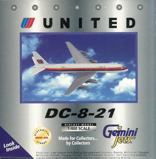 McDonnell Douglas DC-8-21 United Airlines N8005U Gemini Jets GJUAL091 1:400