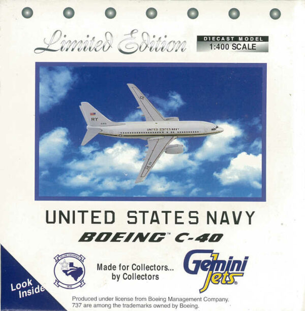 Boeing C-40 United States Navy RY-831 Gemini Jets GJUSN295 1:400