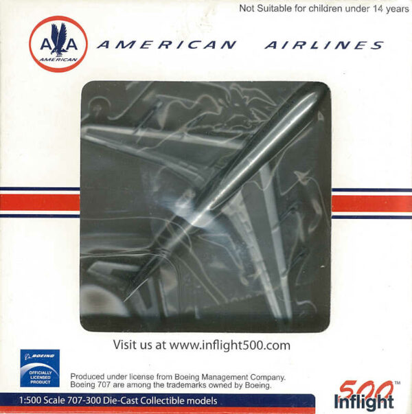 Boeing 707-300 American Airlines Lightning Bolt N8405 Inflight500 IF5707006 1:500