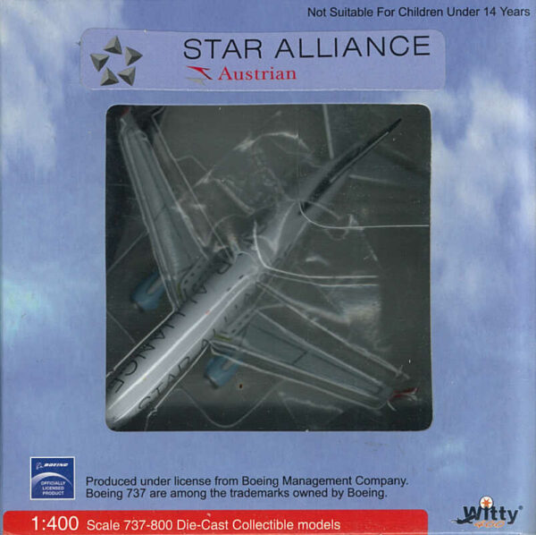 Boeing 737-800 Austrian "Star Alliance" OE-LNT Witty Wings WT4738016 1:400