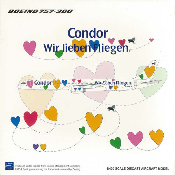 Boeing 757-300 Condor "Wir lieben Fliegen" D-ABON JC Wings XX4154 1:400