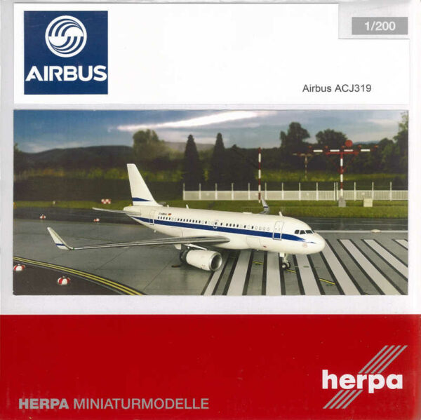 Airbus ACJ319 Corporate Jet D-AMHA Custom-Modell mit Custom-Box 1:200