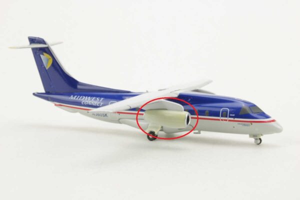 *2.Wahl* Dornier DO 328 JET Midwest Connect N360SK Herpa 551717 1:200 *2nd choice* – Bild 2