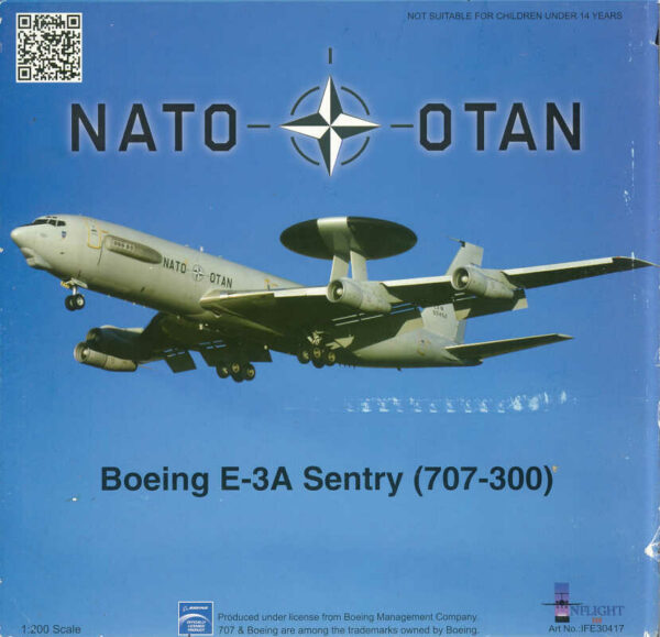 Boeing 707-300 E-3A Sentry NATO + OTAN LX-N90452 Inflight200 IFE30417 1:200