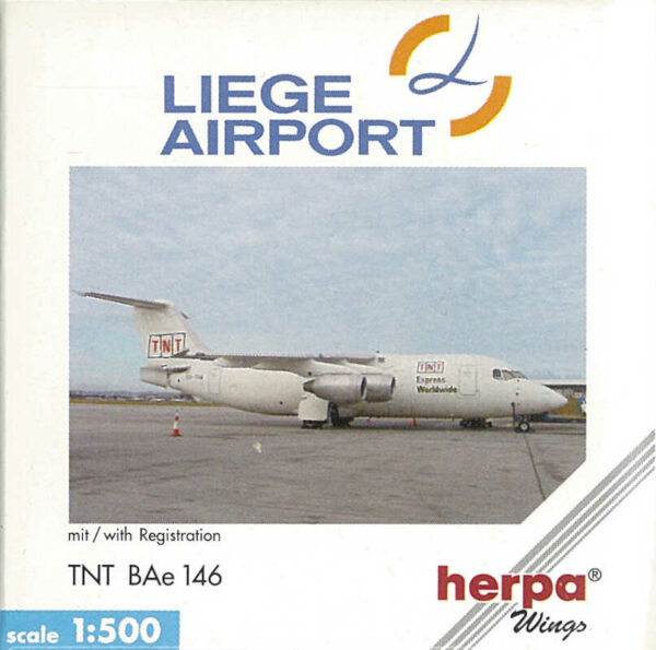 BAe 146 TNT "Liege Airport" OO-TAW Herpa 509640 1:500