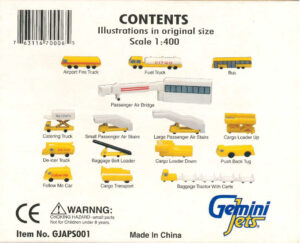 Alternative view of Airport Accessories 19 parts Gemini Jets GJAPS001 1:400