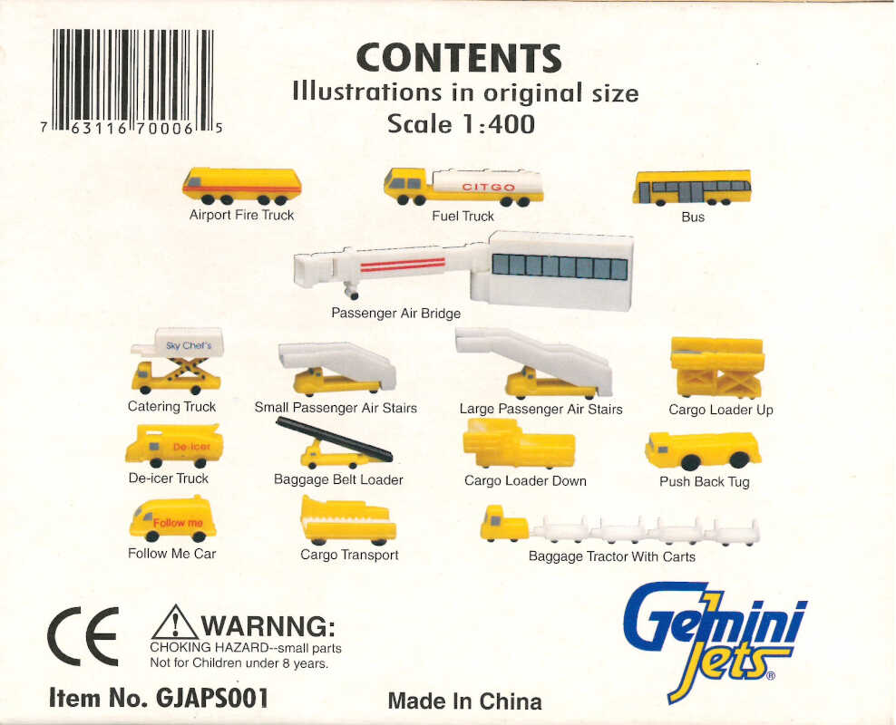 Airport Accessories 19 parts Gemini Jets GJAPS001 1:400 – Bild 2